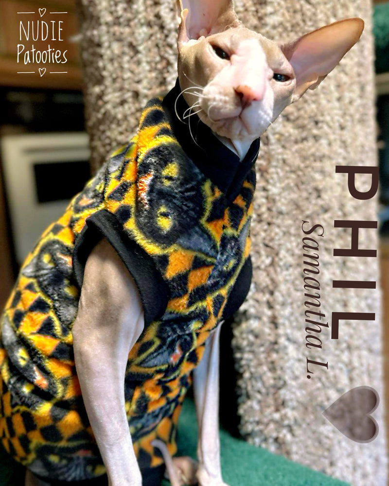 Cats on Harlequin Fleece, "I'm Feline Banshee Crazy!"