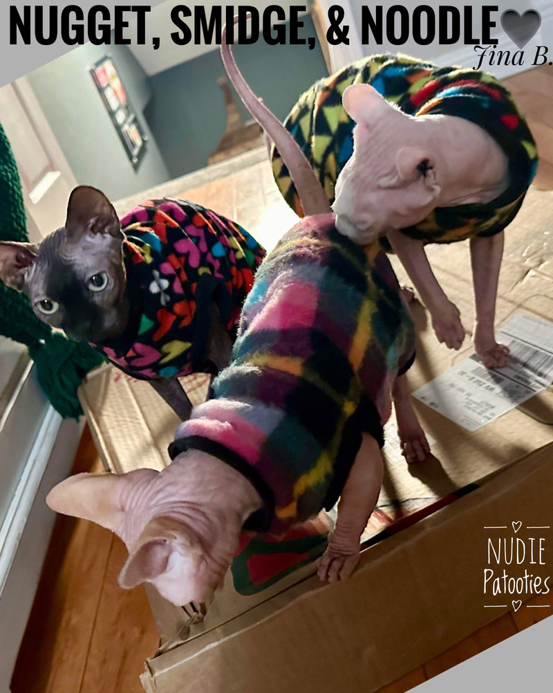 Black, Pink Yellow, Blue Plaid Fleece "Sweet Pea"