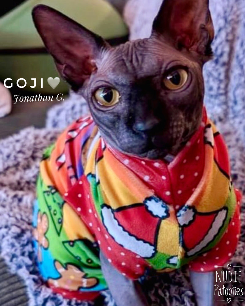Best sphynx cat clothes. Sphynx cat and kitten Christmas shirt