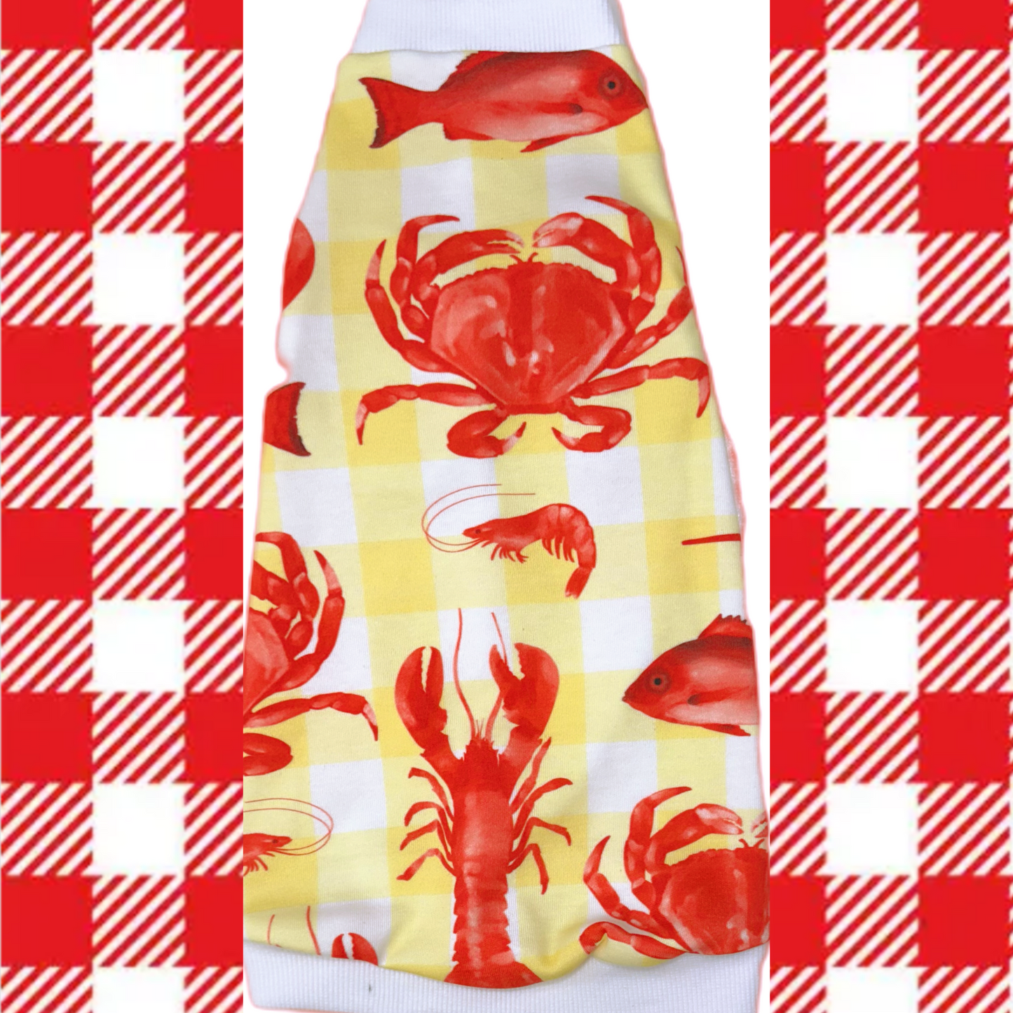 Organic 100% Cotton, "Seafood Delight"