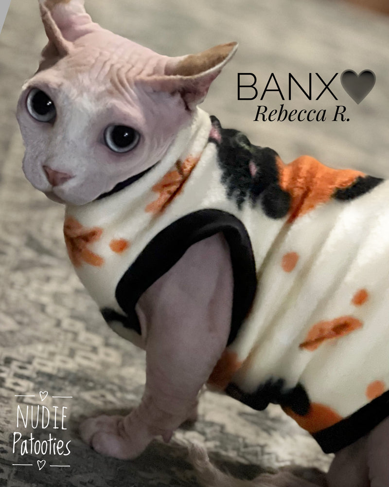 Sohynx Cat and Kitten Fleece Shirt. Sphynx Cat Clothes