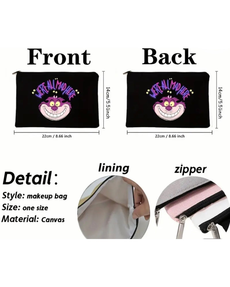 Happy Crazy Cat Cosmetic Bag