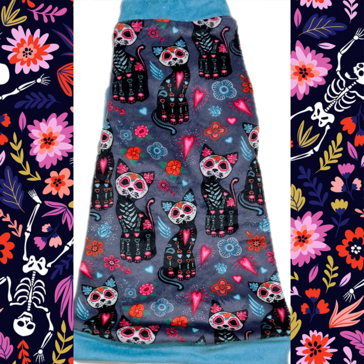 Sphynx cat day of the dead sugar skull kitties. Sphynx cat shirt. Sphynx cat clothes.