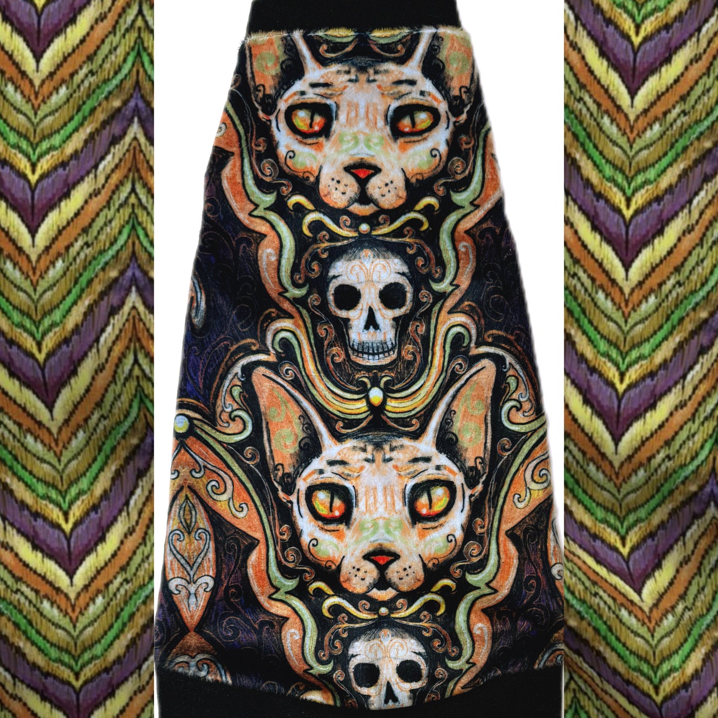 sphynx cat and kitten warm minky shirt. Sphynx cat clothes.