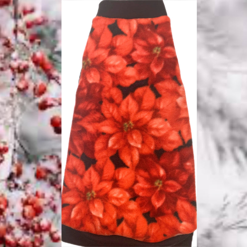 Poinsettia Fleece "Purrfect Poinsettia"