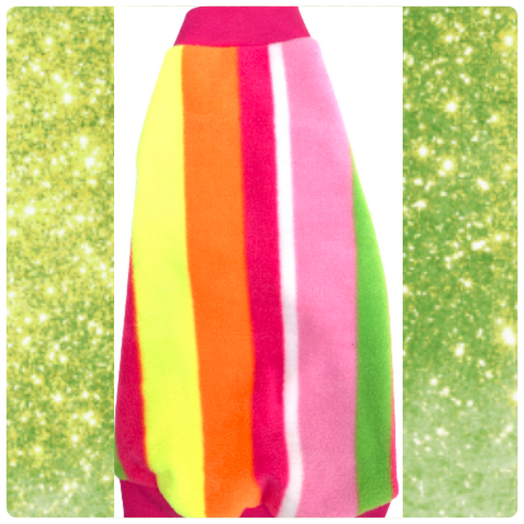 Neon Stripes Fleece "Pool Party"