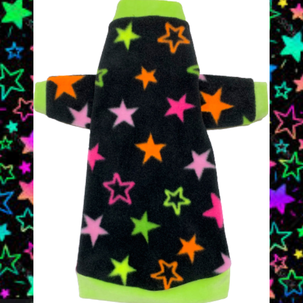Long Sleeve Neon Stars Fleece "Shine Bright"