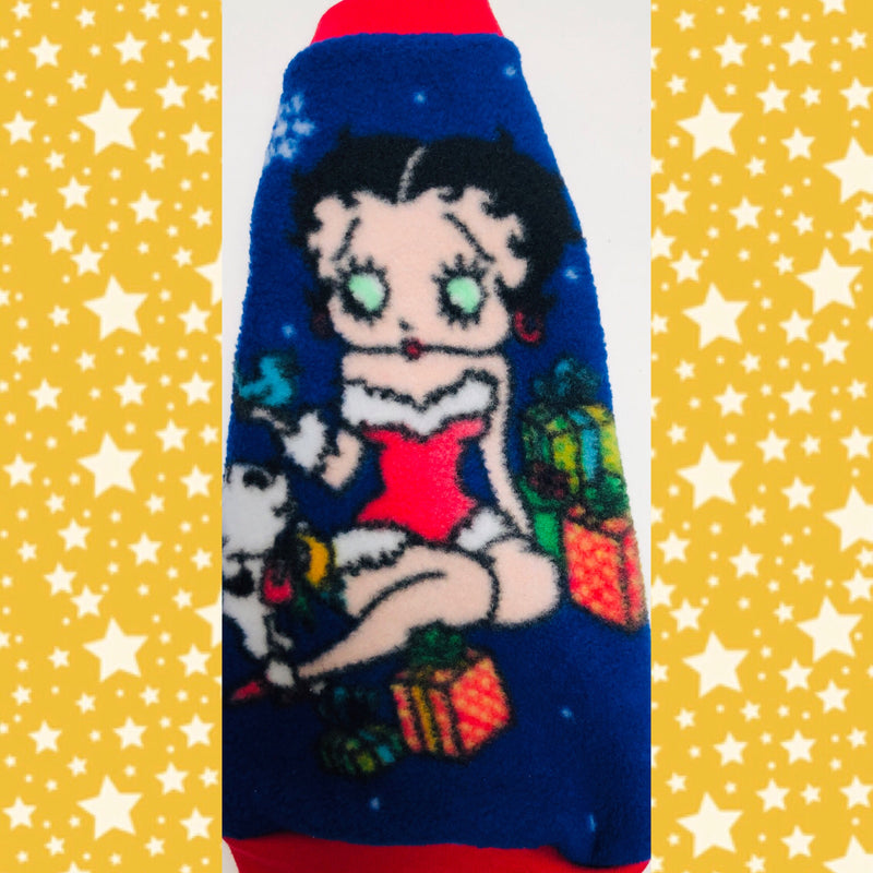 Christmas Betty Boop "Naughty is the New Nice" - Nudie Patooties Sphynx cat clothes for your sphynx cat, sphynx kitten, Donskoy, Bambino Cat, cornish rex, peterbald and devon rex cat.