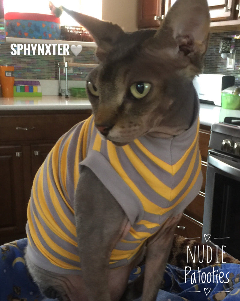 Large selection of Cornish Rex, Devon Rex, Bambino, Sphynx, Cat Fleece Clothes. /cat overalls /cat shirt/ cat sweater/pet sweater/Sphynx cat clothes/Sphynx clothing /cats clothes/ shirt for cat