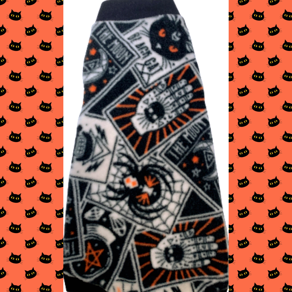 Black & Orange Tarot Card Fleece "Future Predictions"