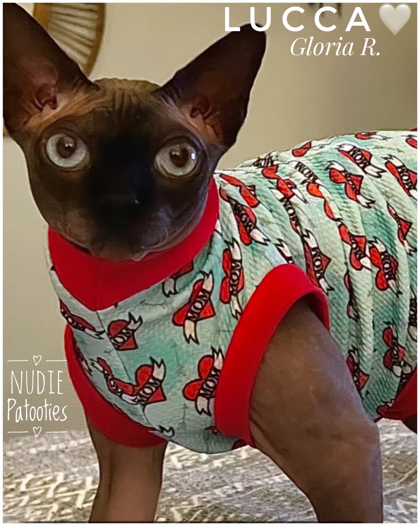 Mom Tattoo on Aqua "Mom"