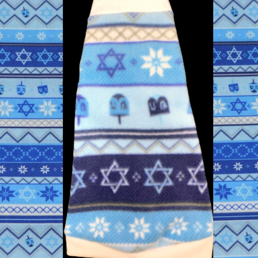 Blue & White Hanukkah Fleece "Happy Hanukkah!"