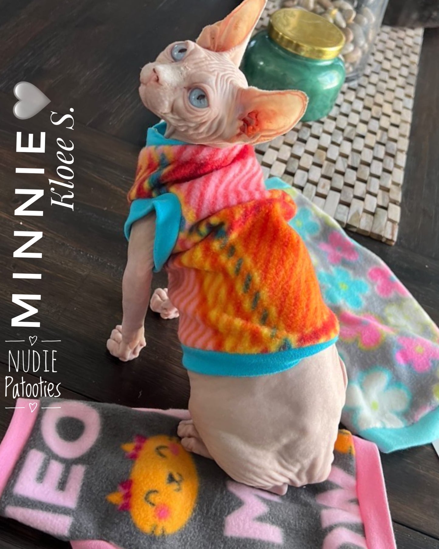 Grey Flower Fleece with Rib Knit "Let Your Dreams Blossom"