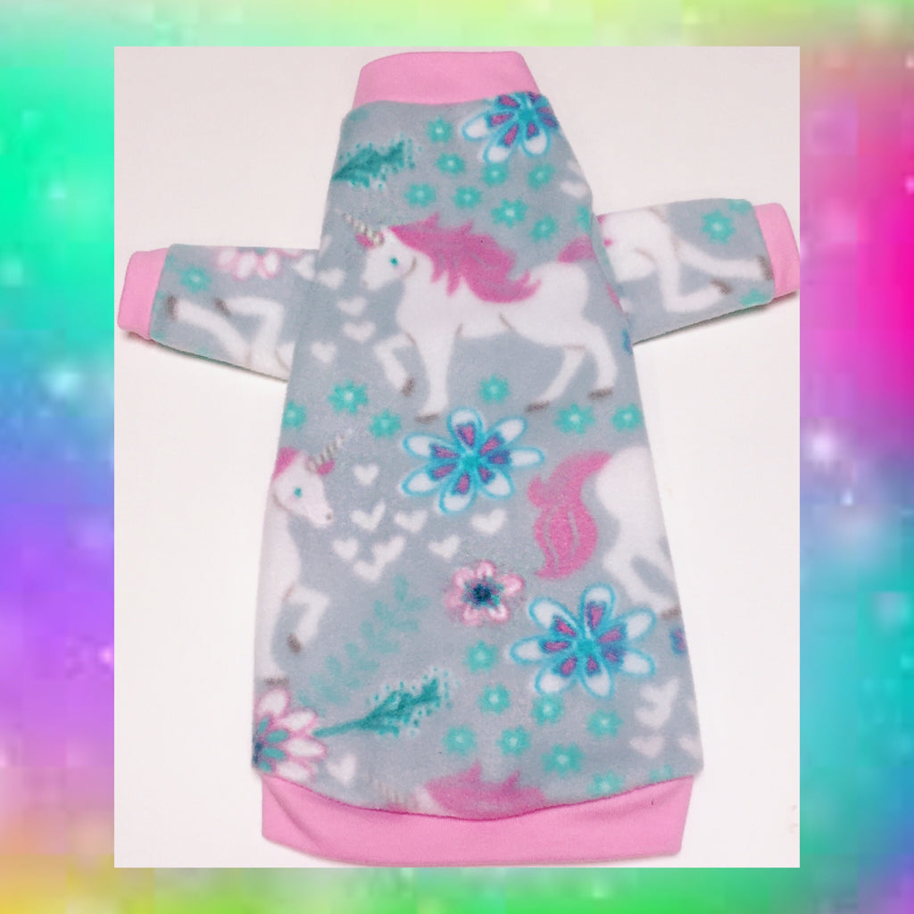 Long Sleeve Pink Unicorn Fleece "Magical" - Nudie Patooties