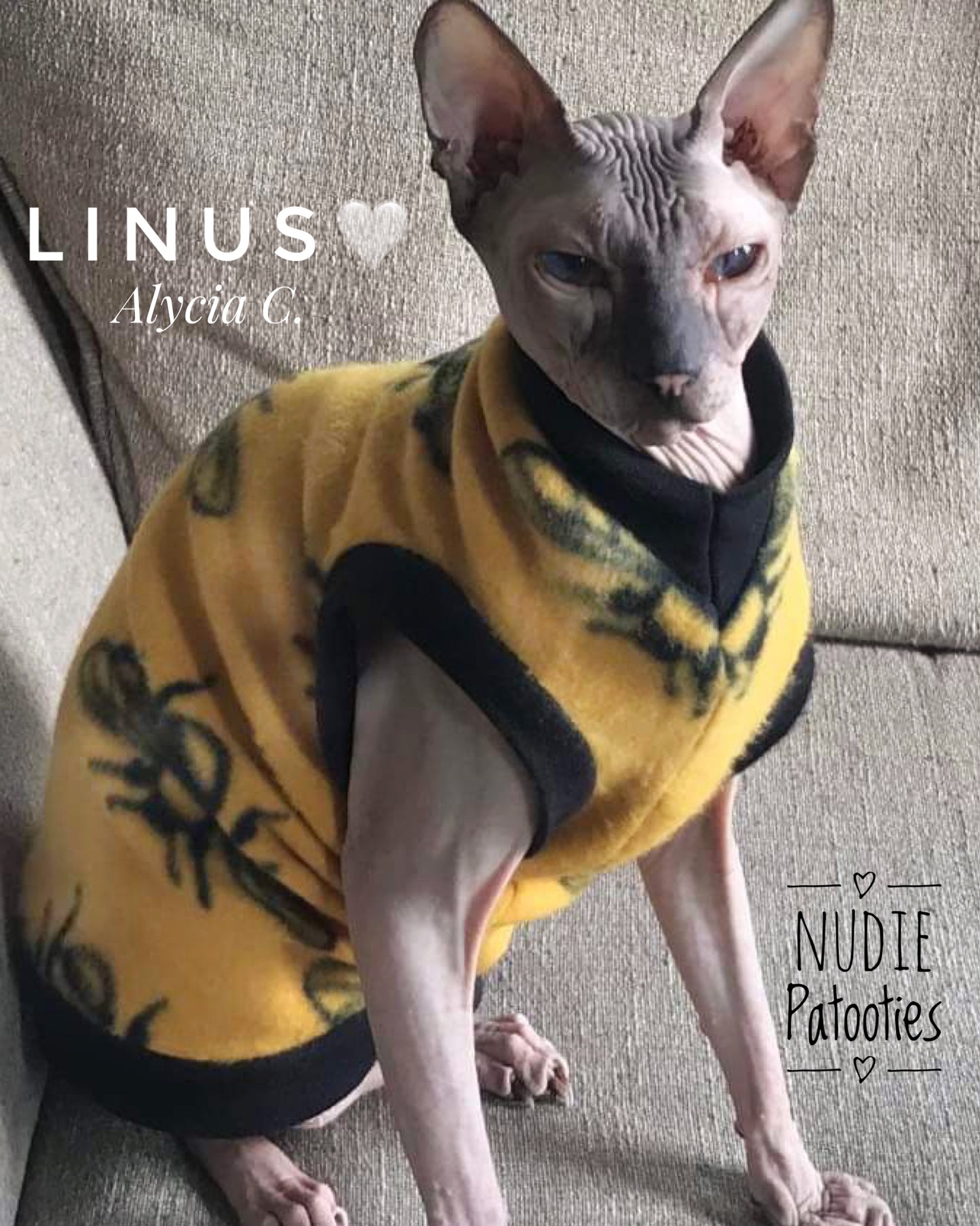 Bees on Mustard Yellow Fleece "What's the Buzz?"