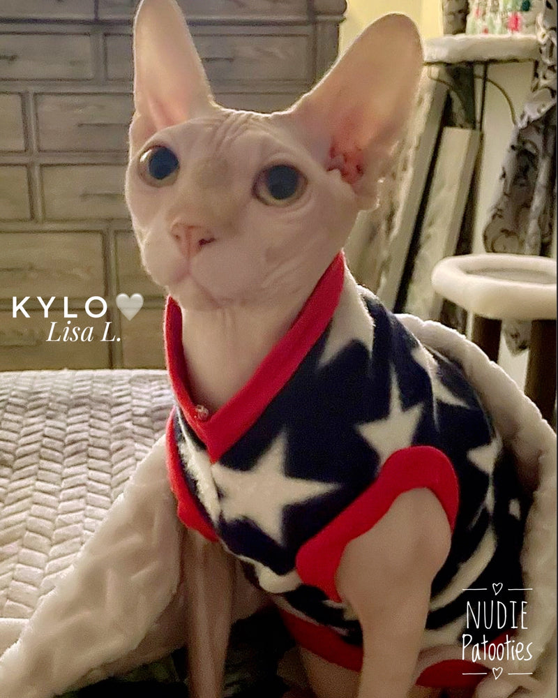 Navy and White Stars Fleece "All American"