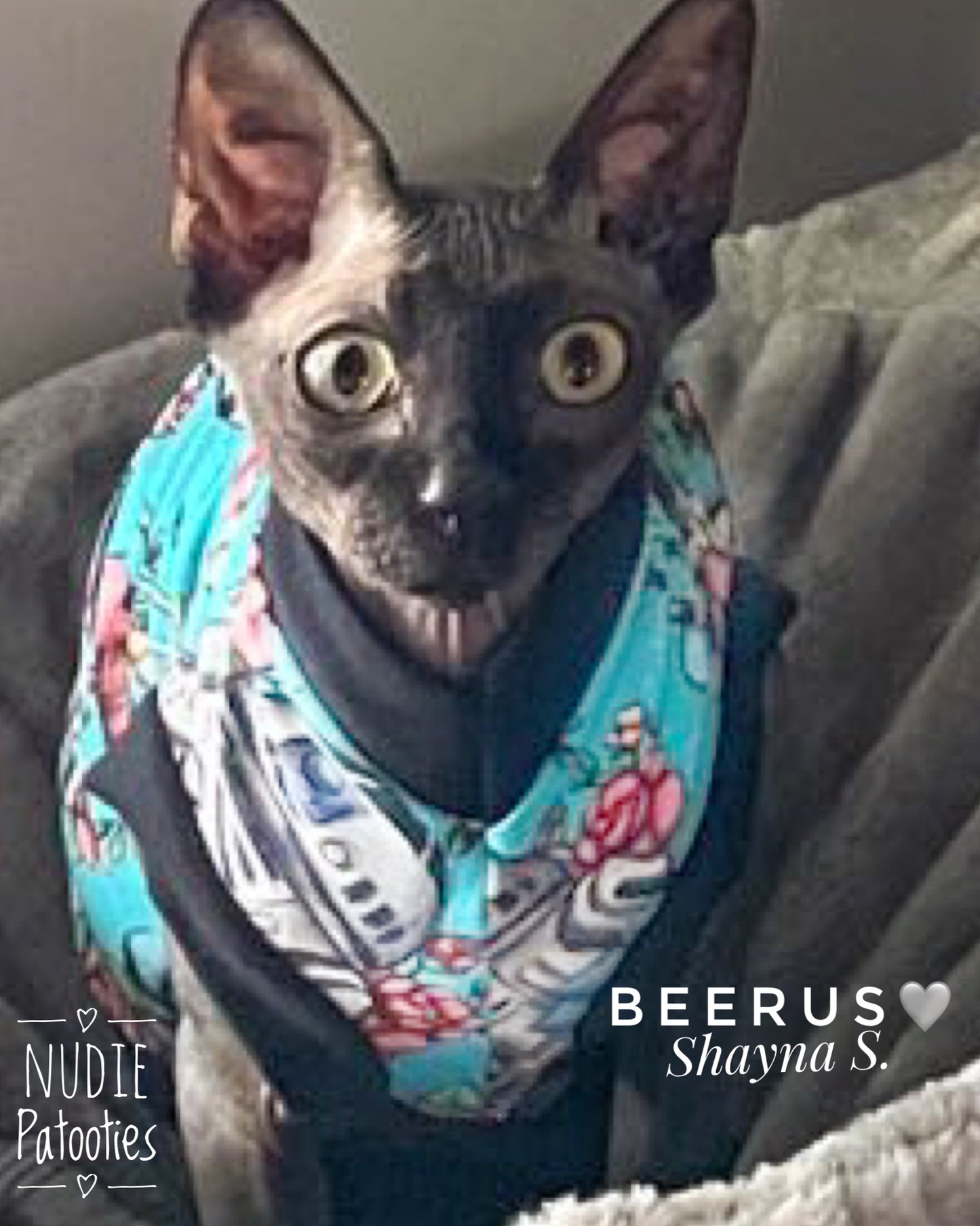 Floral Space War on Blue