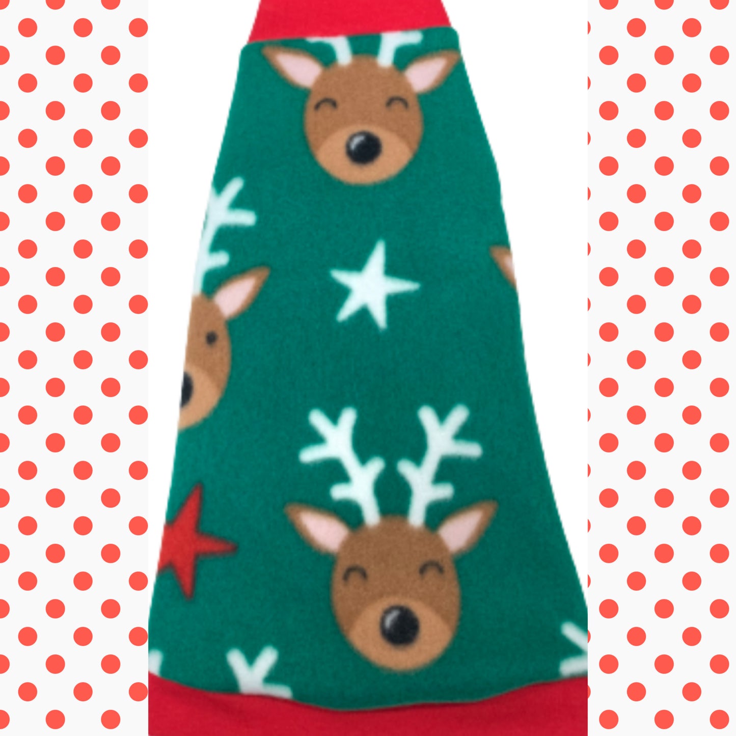 Reindeer on Green Fleece "You Sleigh Me!"