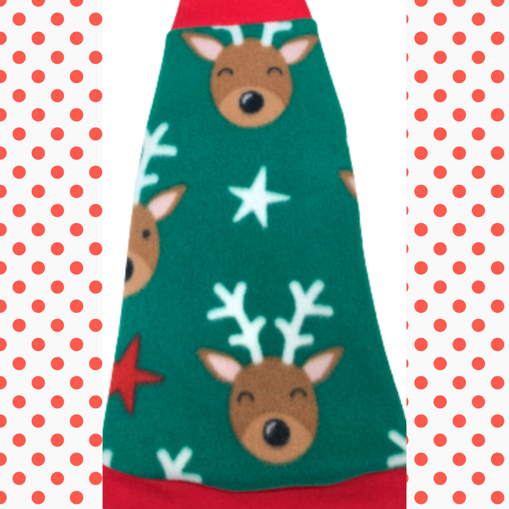 Reindeer on Green Fleece "You Sleigh Me!"