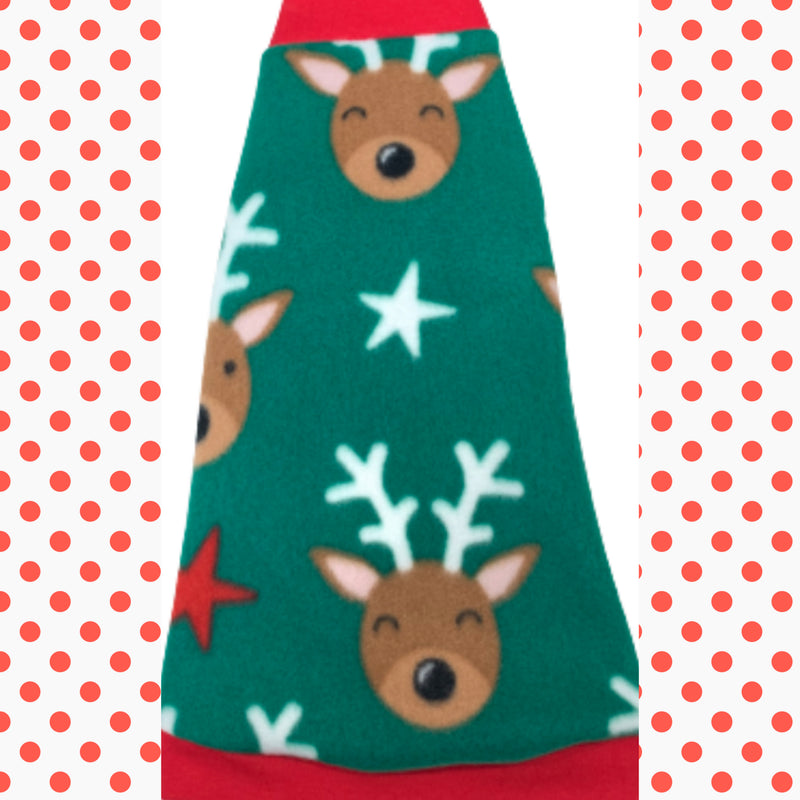 Reindeer on Green Fleece "You Sleigh Me!"