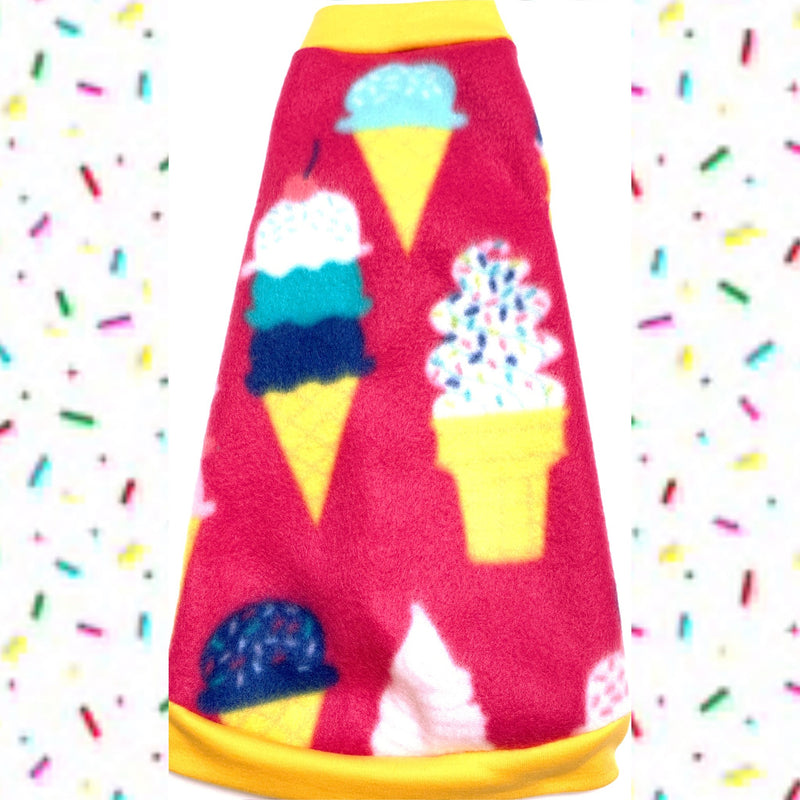 Pink Ice Cream Cone Fleece "Sprinkles"