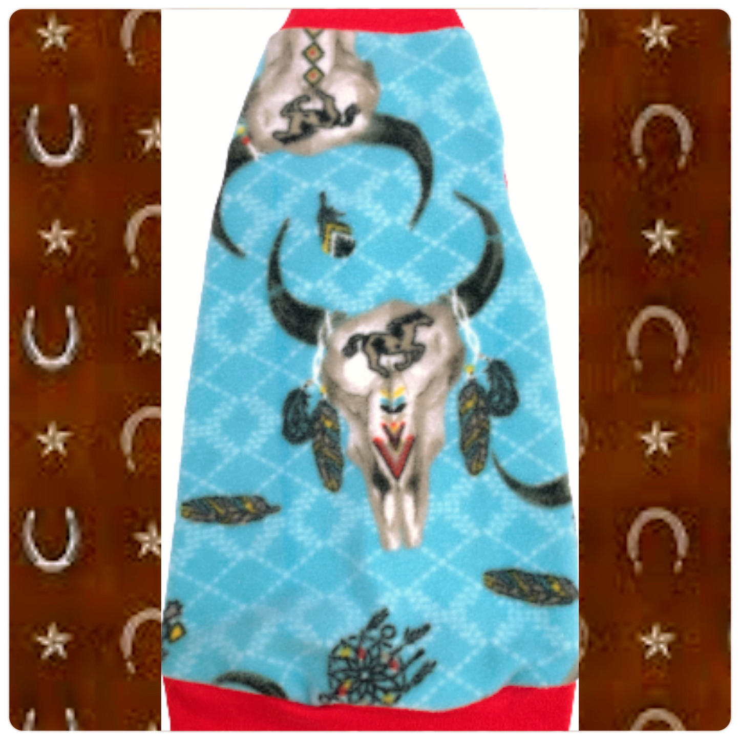 Turquoise Southwest Skull Fleece "Yuma"