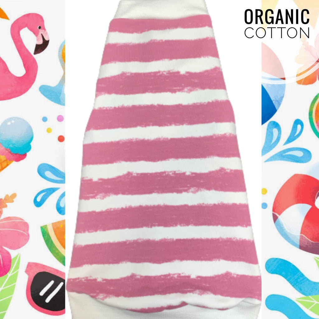 Organic Cotton Sweatshirt, Dusty Rose Stripes