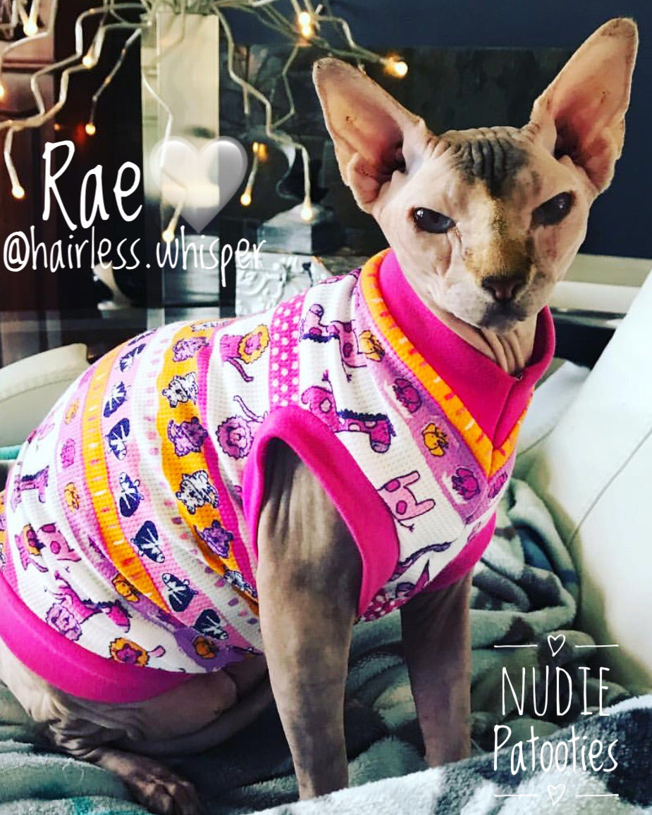 Sphynx Cat Clothes / clothes for cats/ cat overalls /cat shirt/ cat sweater/ cat sweatshirt/ pet sweater/ Sphynx cat clothes/ Sphynx clothing / cats clothes/ shirt for cat/ cat clothes/ tattoo/ skull/ designer cat clothes/ cat pjs
