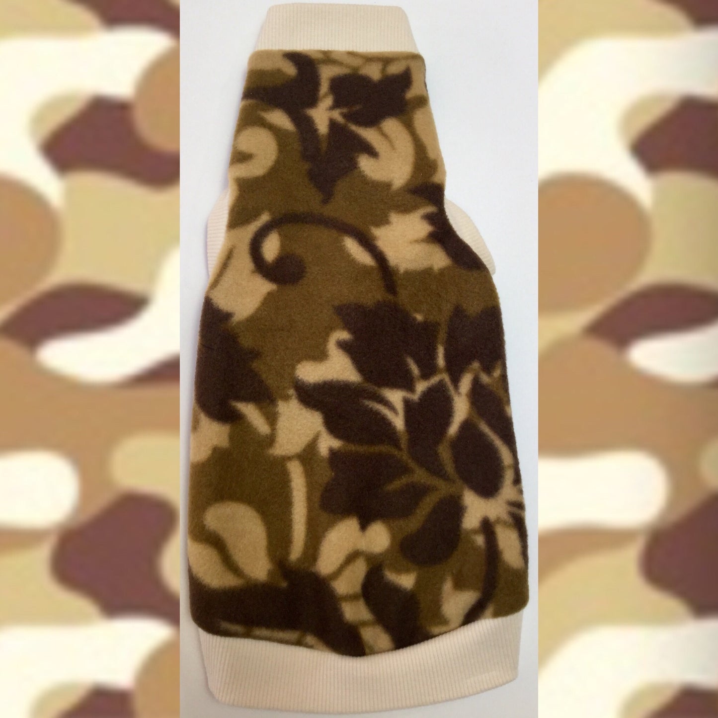 Tan Camo Fleece "Floral Camo" - Nudie Patooties