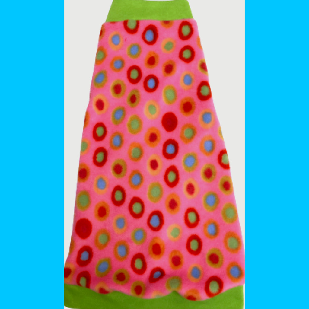 Multi Color Dots on Hot Pink Fleece "Whimsical Wonder"