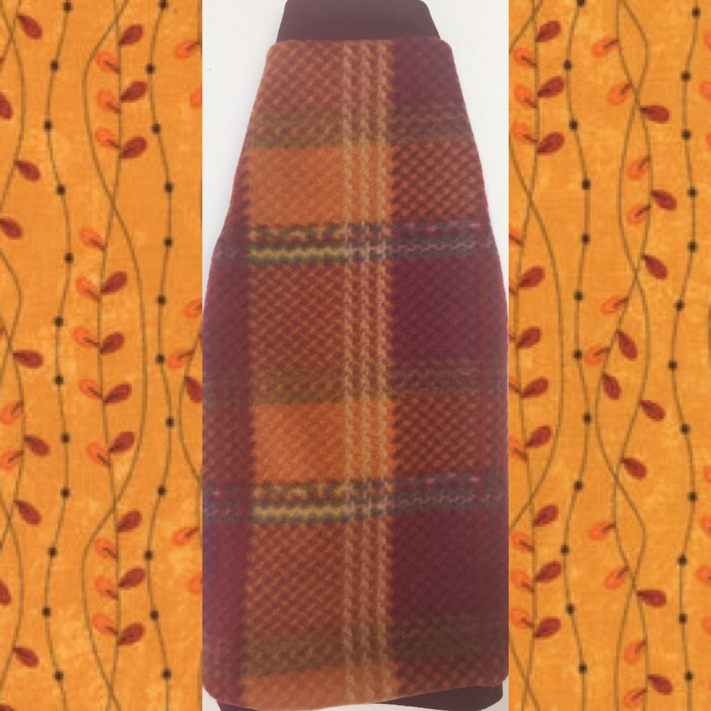 Red and Orange Plaid Fleece "Get Cozy" - Nudie Patooties