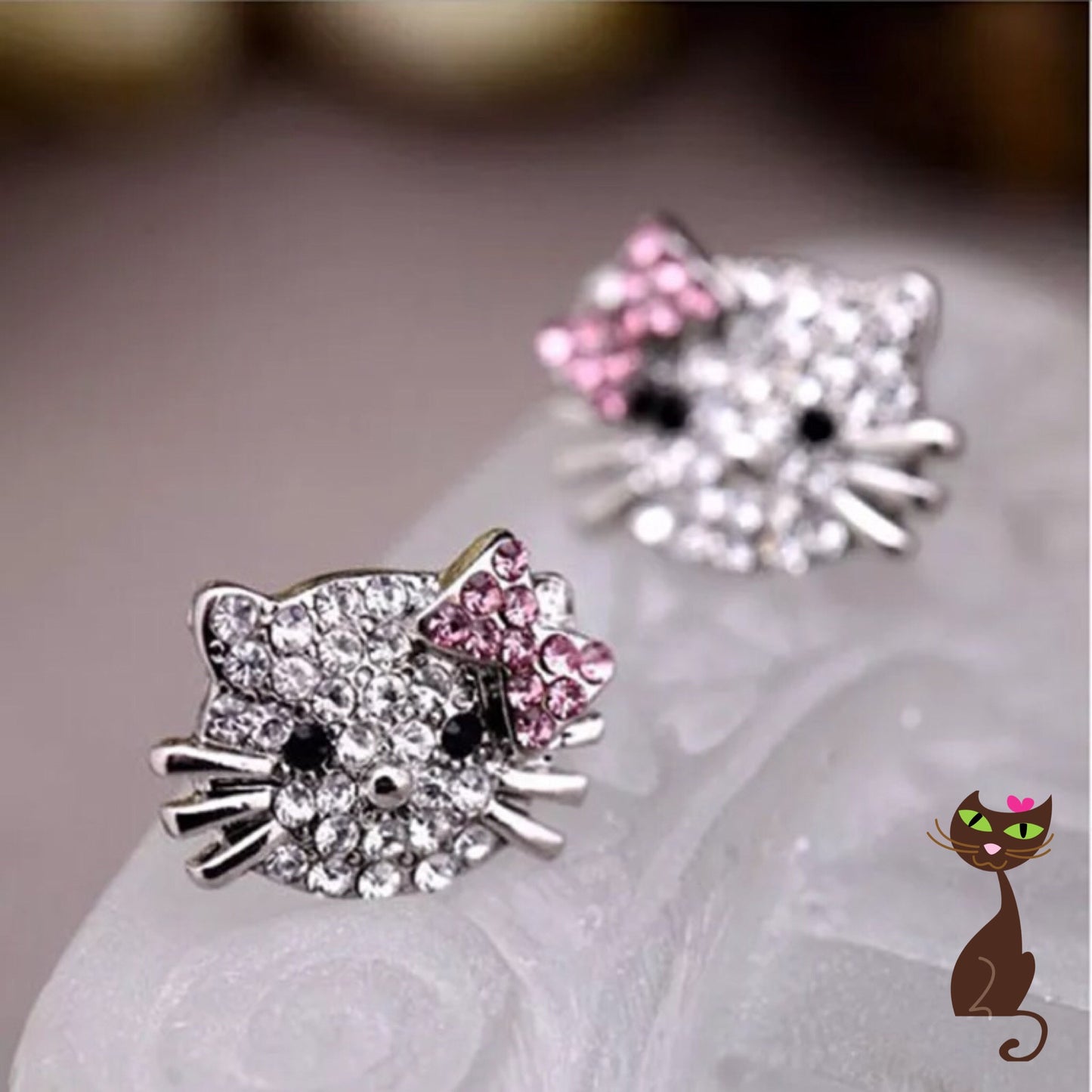Cat Earrings with Bow - Nudie Patooties Sphynx cat clothes for your sphynx cat, sphynx kitten, Donskoy, Bambino Cat, cornish rex, peterbald and devon rex cat.