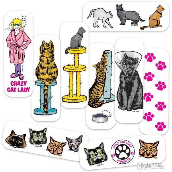 Crazy Cat Lady Bandages - Nudie Patooties