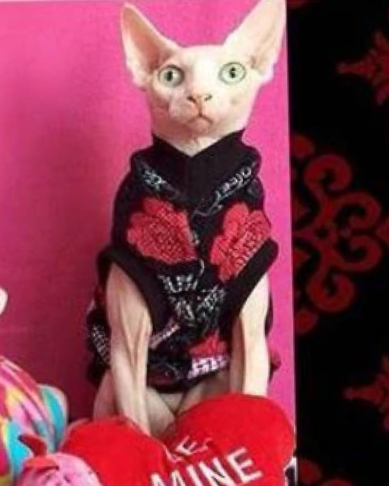 Black with Red Roses and White Skulls Waffle Shirt "Roses are Red..."