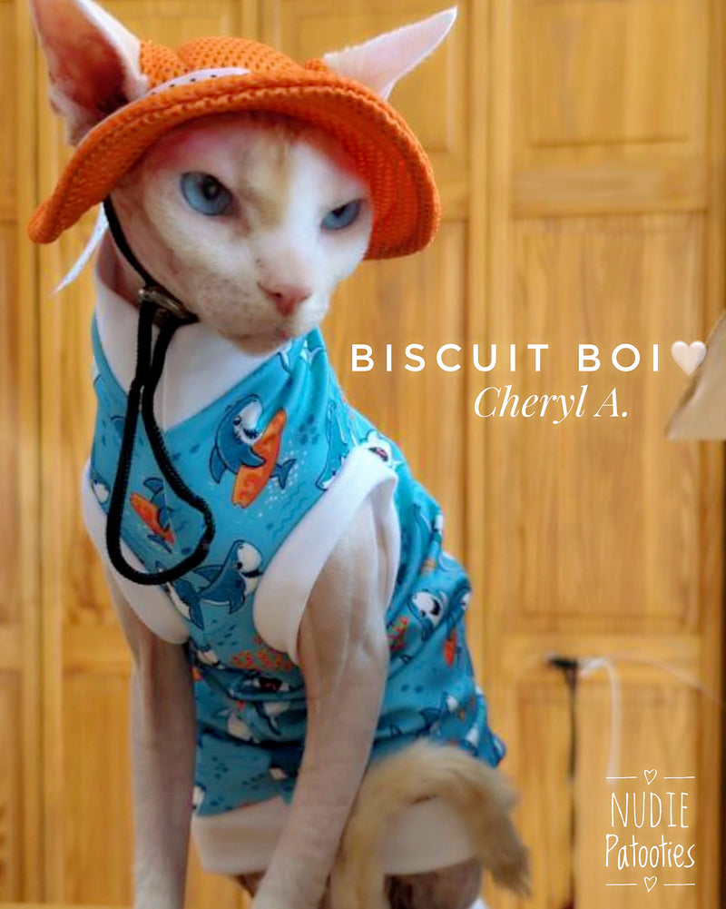 UV 50 + sun protection shirt for sphynx cat and kitten. Sphynx cat clothes.