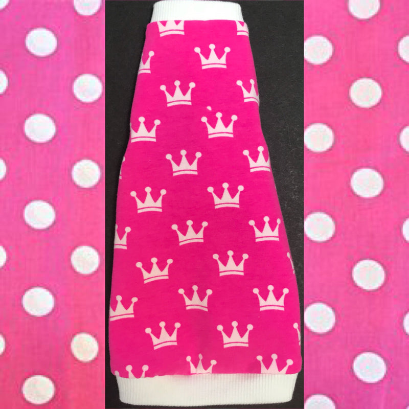 Sphynx cat and kitten pink crown cotton shirt. Sphynx cat clothes.