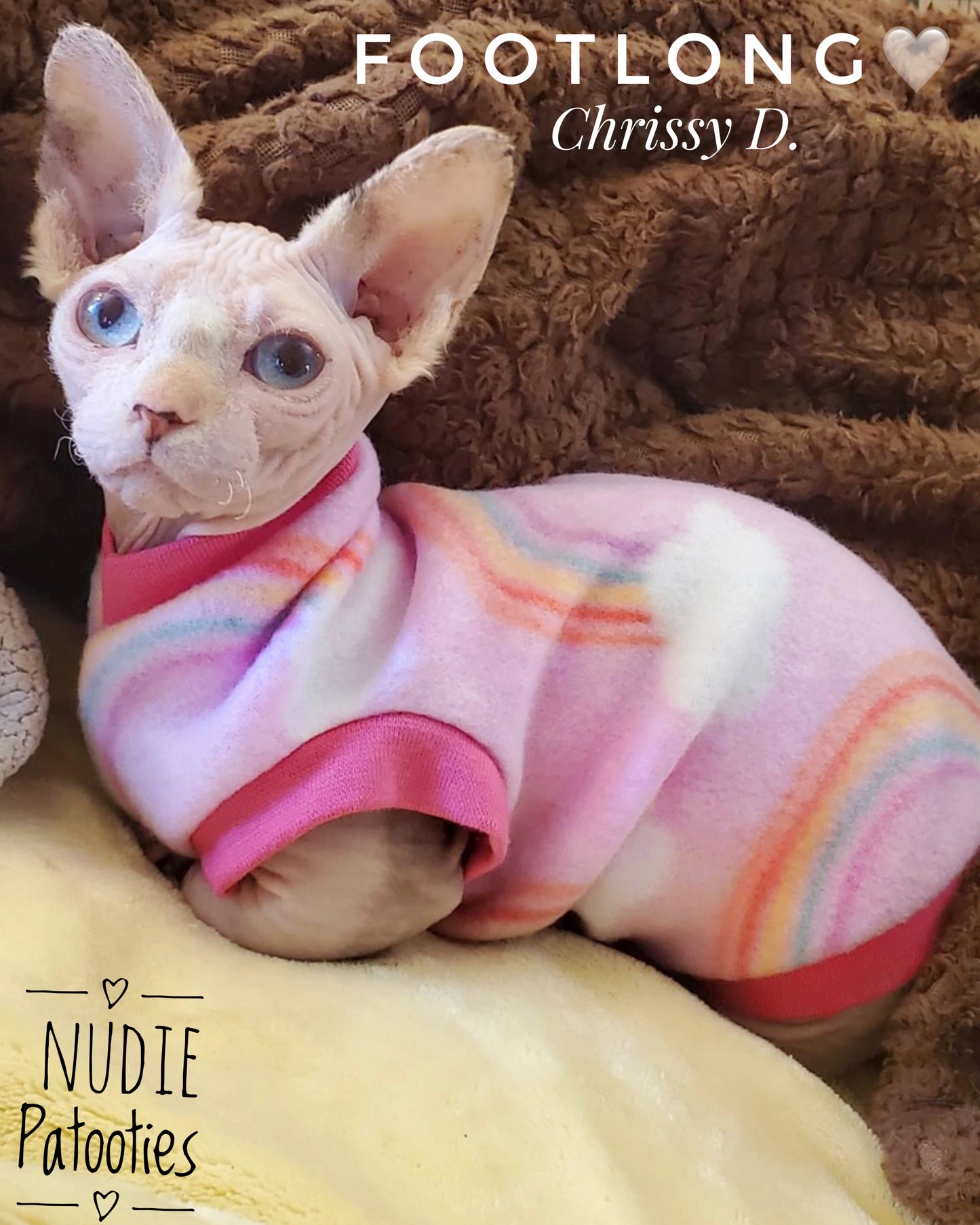 Rainbows on Pink Fleece "Rainbow in the Cloud"