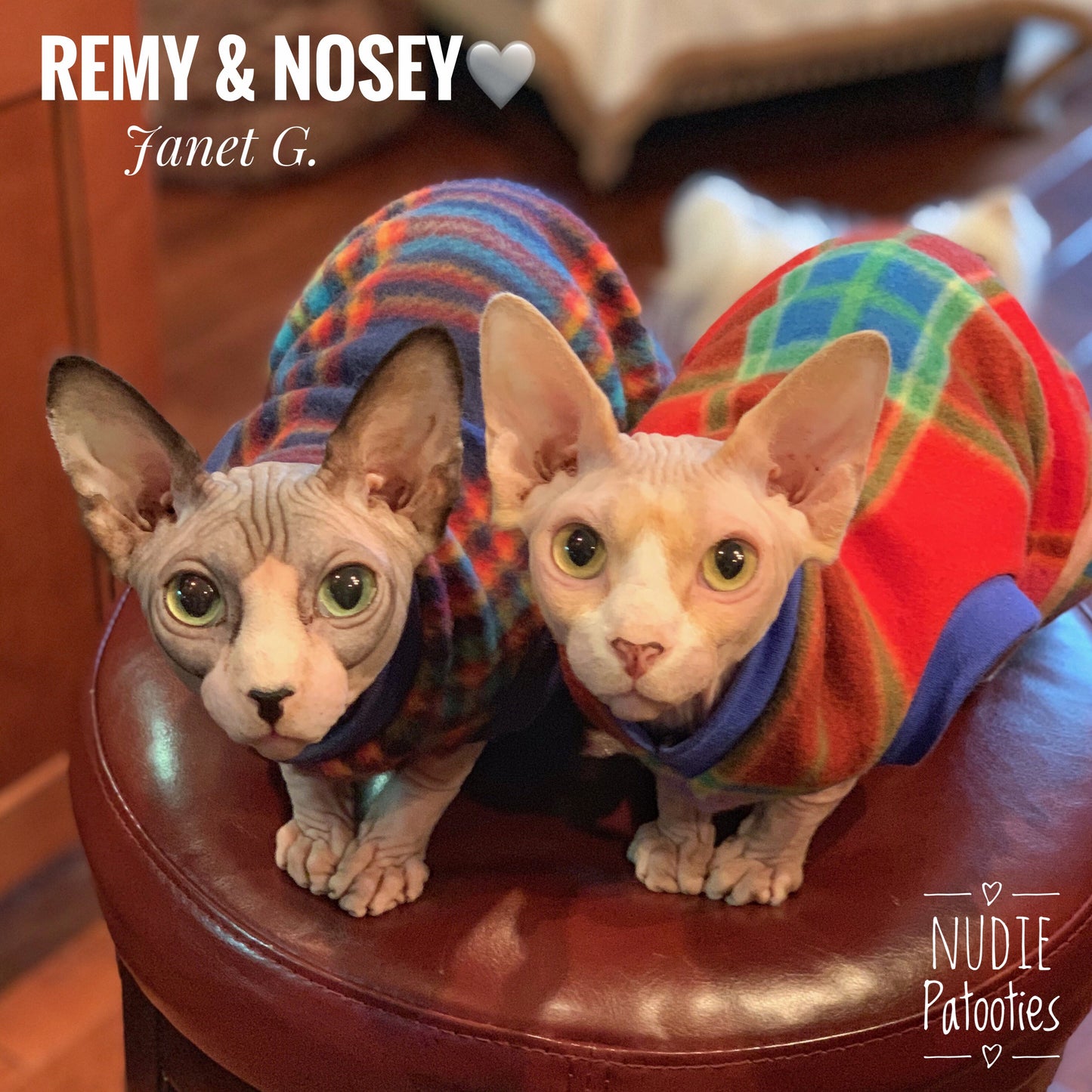 Orange and Blue Plaid Fleece "Greatness is Earned"