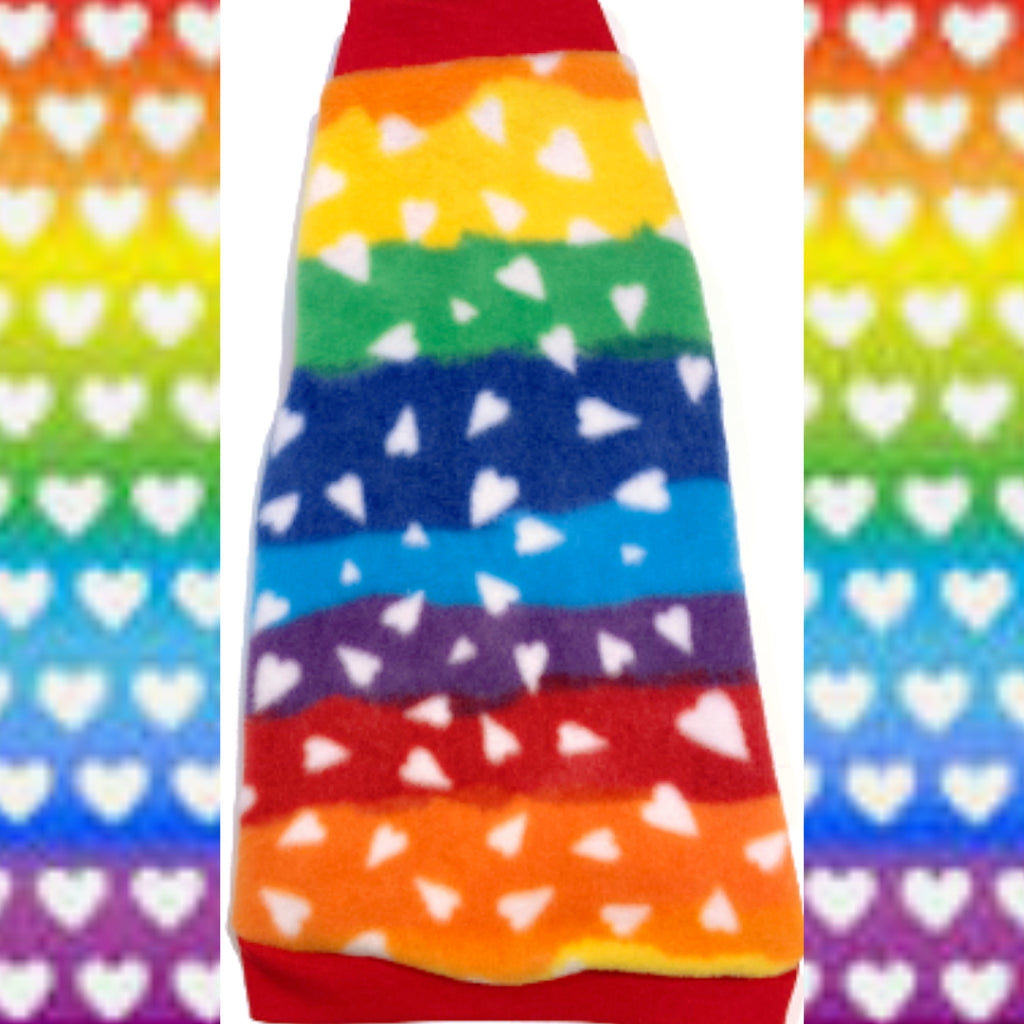 Rainbow Heart Fleece "Love the One You're With"