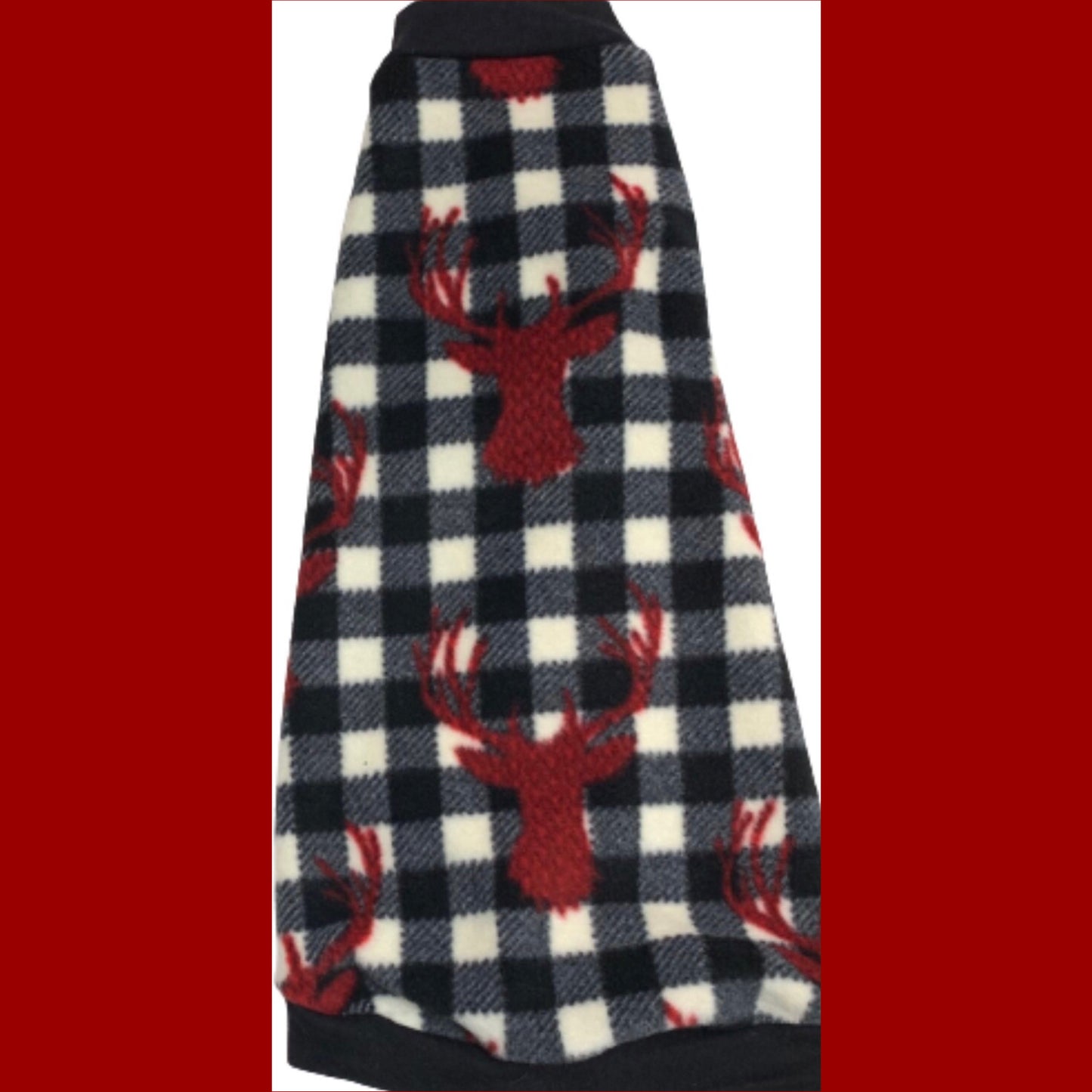 Black & White Buck Plaid Fleece "Studly"