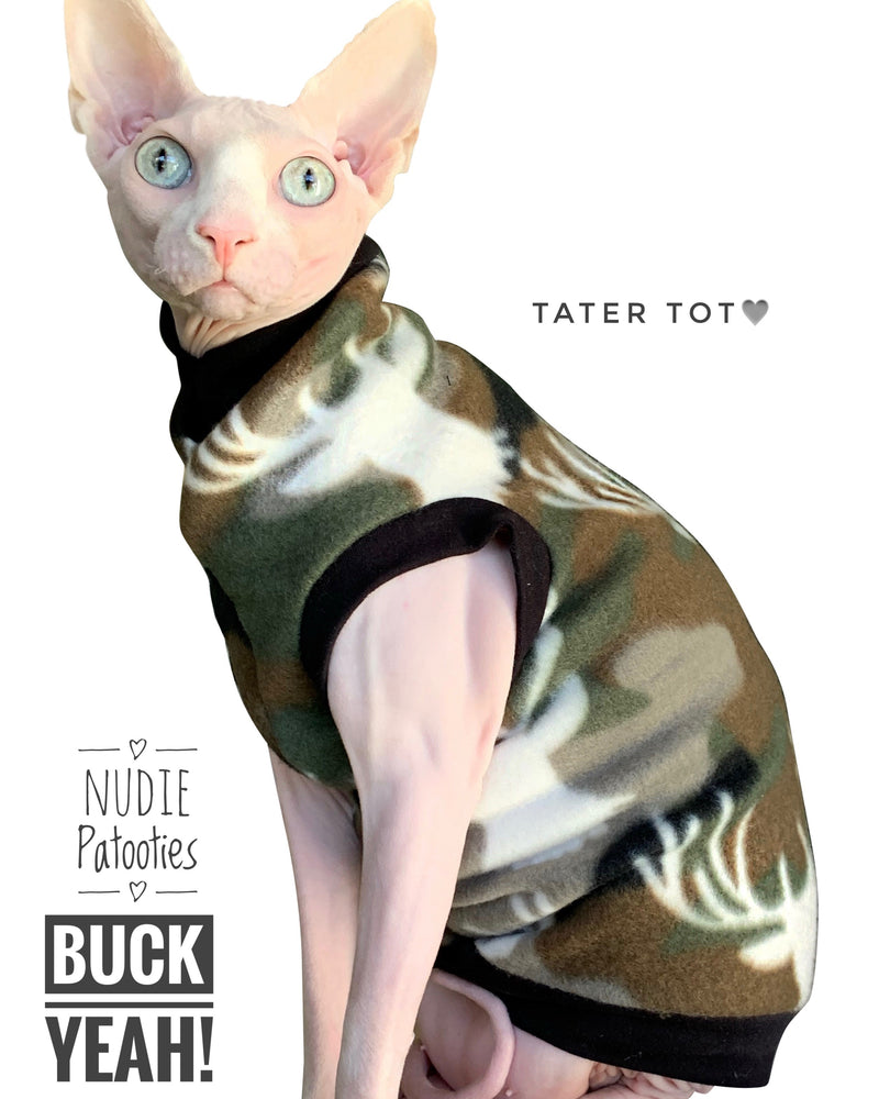 Camo and Deer Fleece "Buck Yeah"