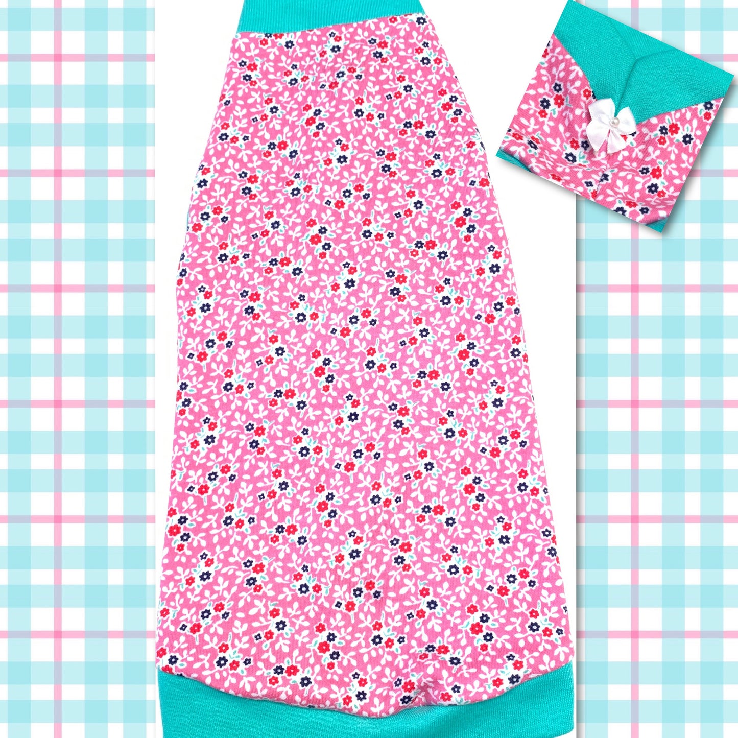 Pink and Mint Floral