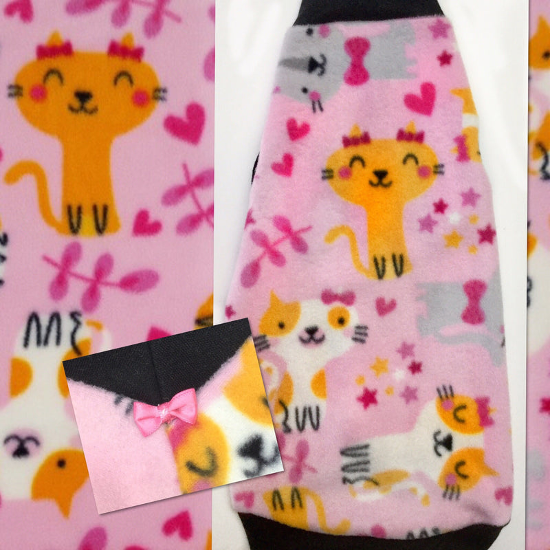 Pink Cat Fleece "Cute Cats" - Nudie Patooties