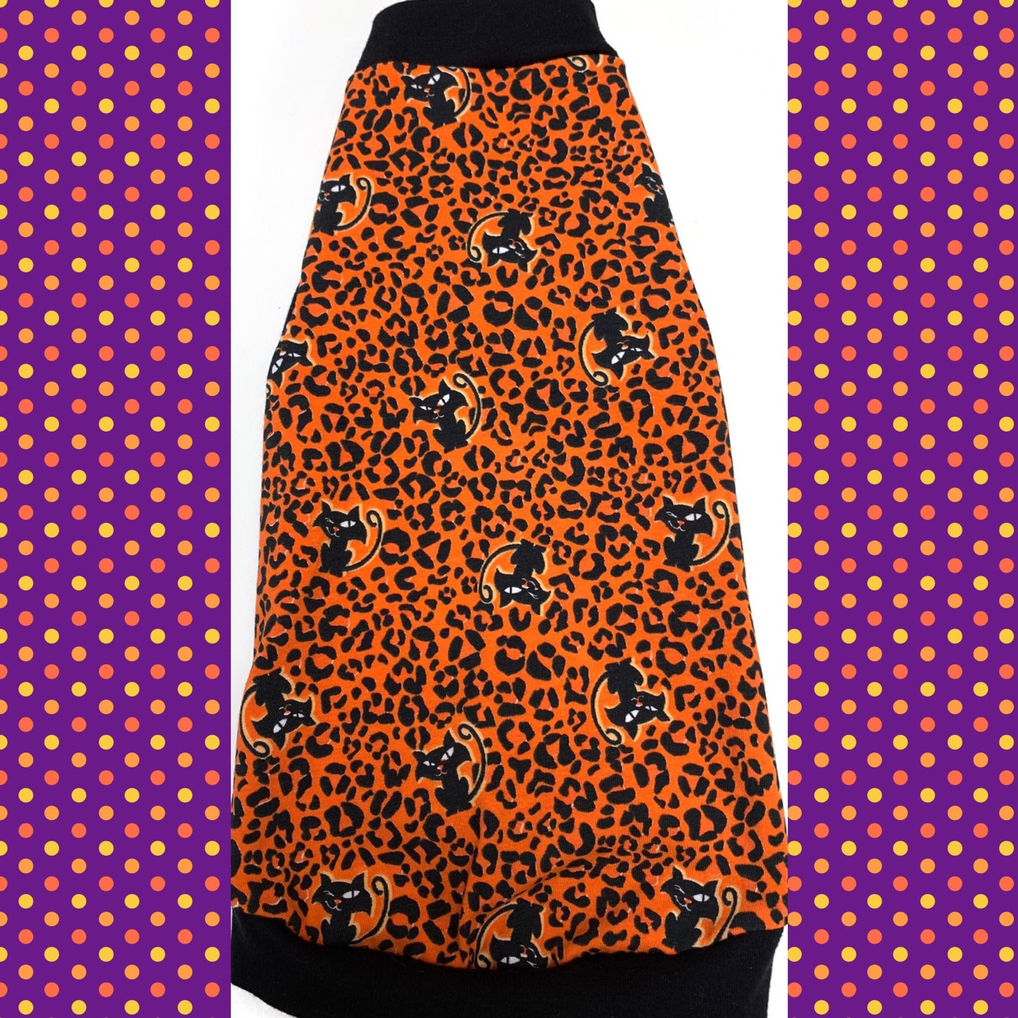 Black Cats & Leopard "Walk on the Wild Side" - Nudie Patooties Sphynx cat clothes for your sphynx cat, sphynx kitten, Donskoy, Bambino Cat, cornish rex, peterbald and devon rex cat.