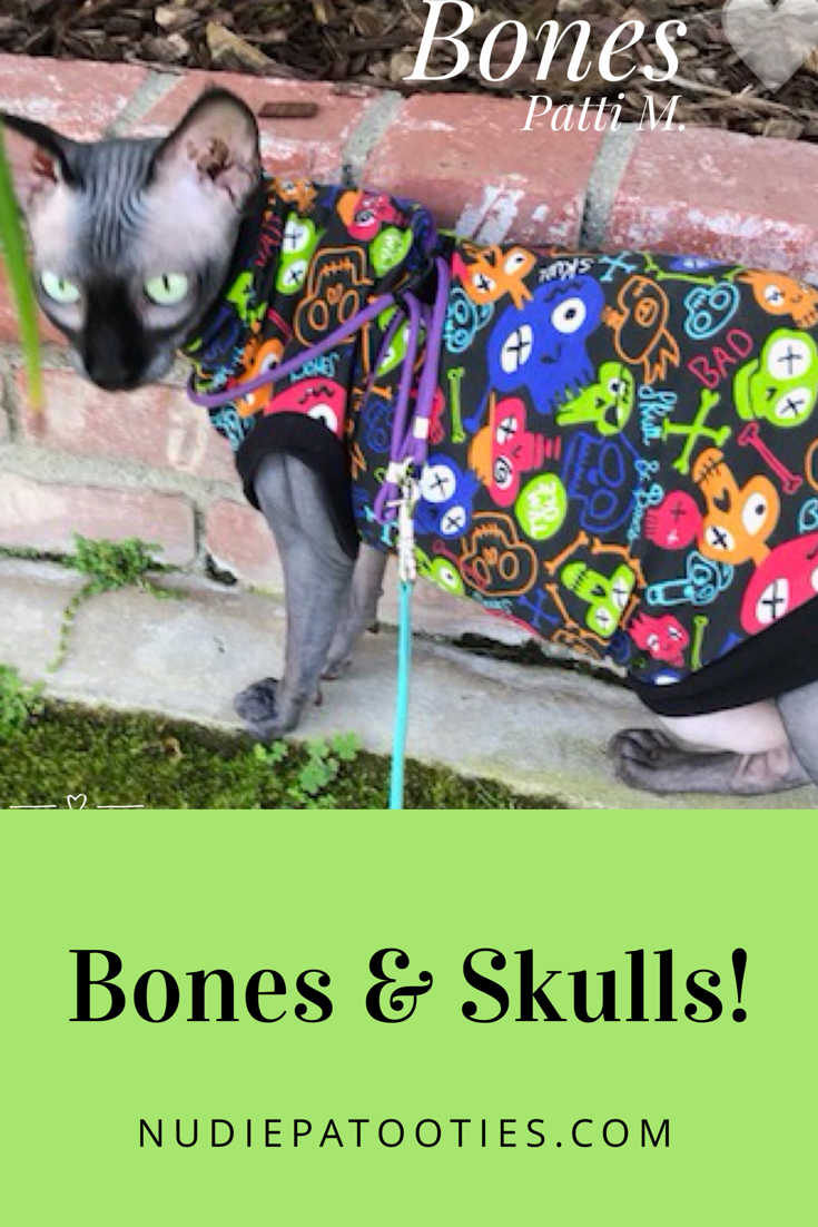 Skull shirt/ Halloween/ Sphynx Cat Fleece Clothes / clothes for cats/ cat overalls /cat shirt/ cat sweater/ cat sweatshirt/ pet sweater/ Sphynx cat clothes/ Sphynx clothing / cats clothes/ shirt for cat/ cat clothes/ tattoo/ skull/ designer cat clothes/ cat pjs