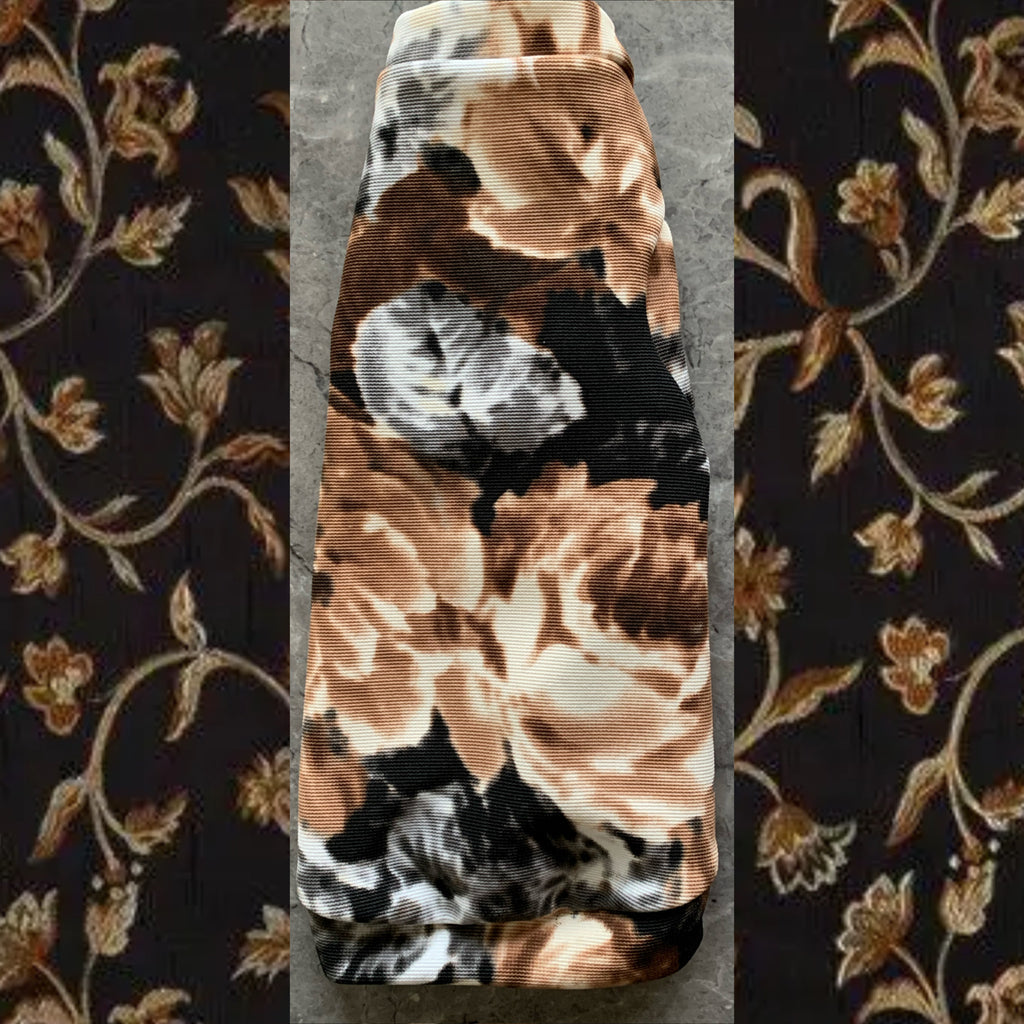 Black & Brown Floral Knit