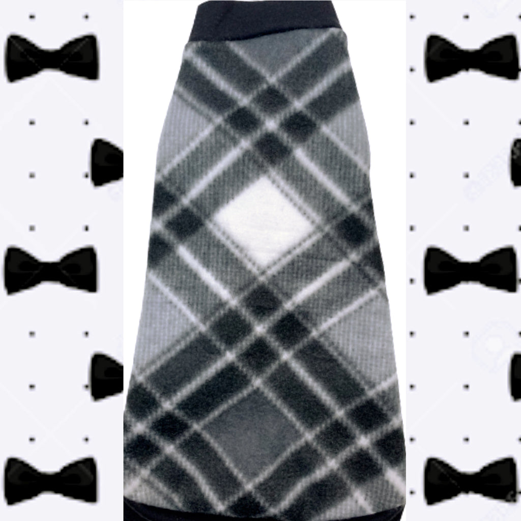 Black, Gray, White Plaid Fleece "McDreamy"