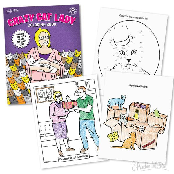 Crazy Cat Lady Coloring Book - Nudie Patooties