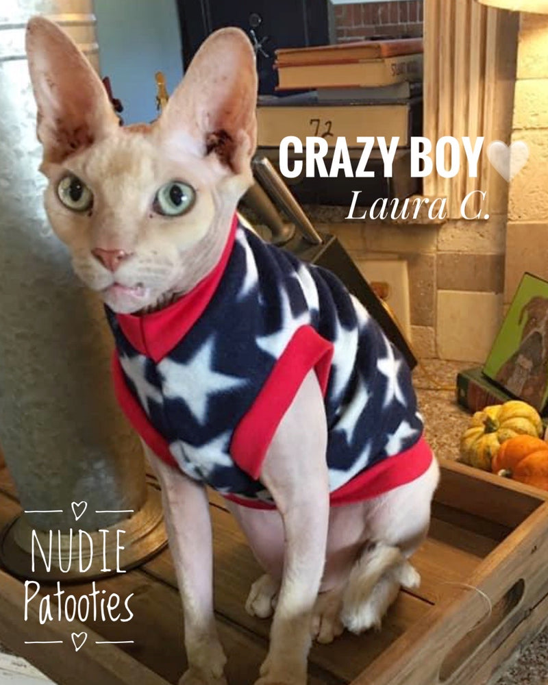 Navy and White Stars Fleece "All American"