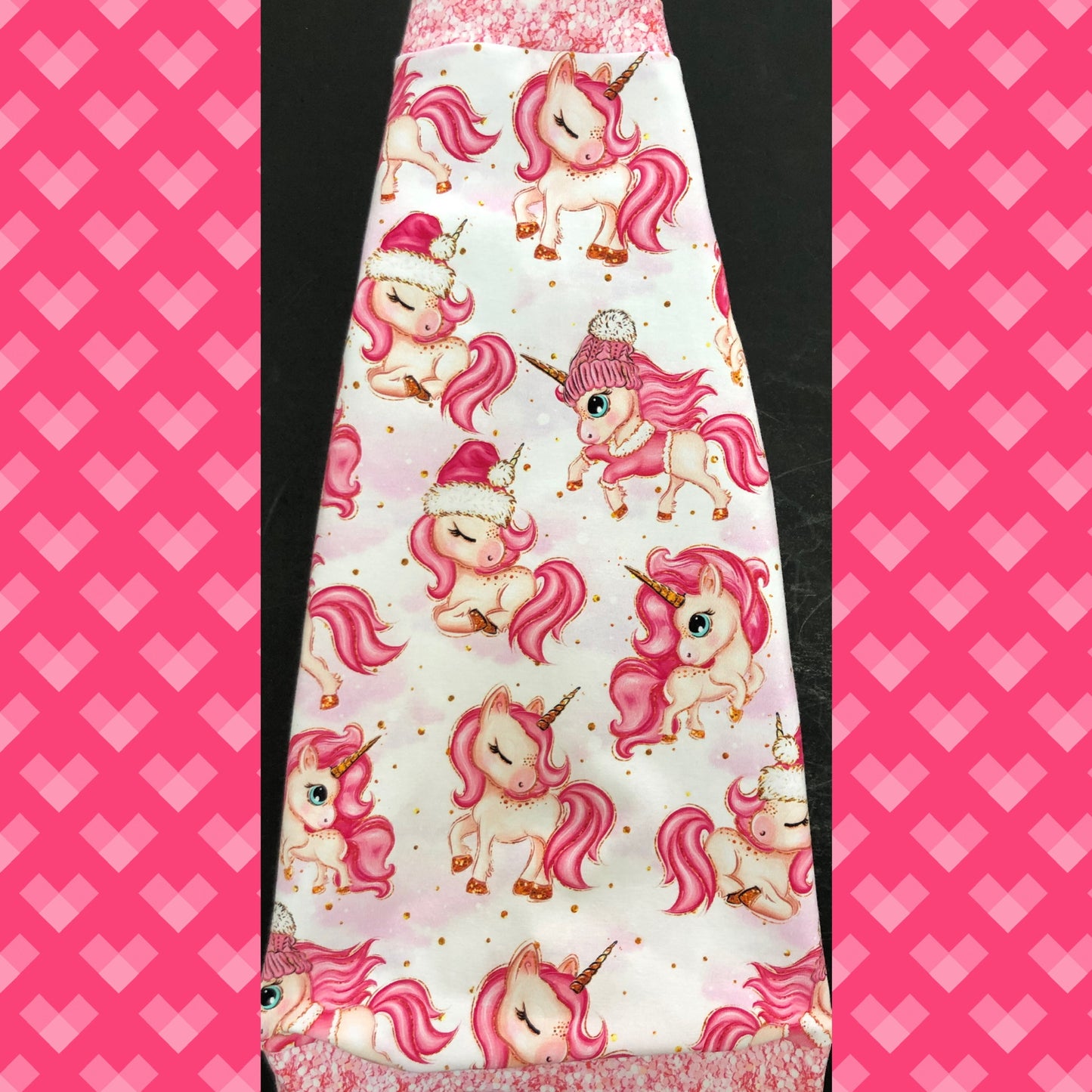 Pink Christmas Santa Unicorns